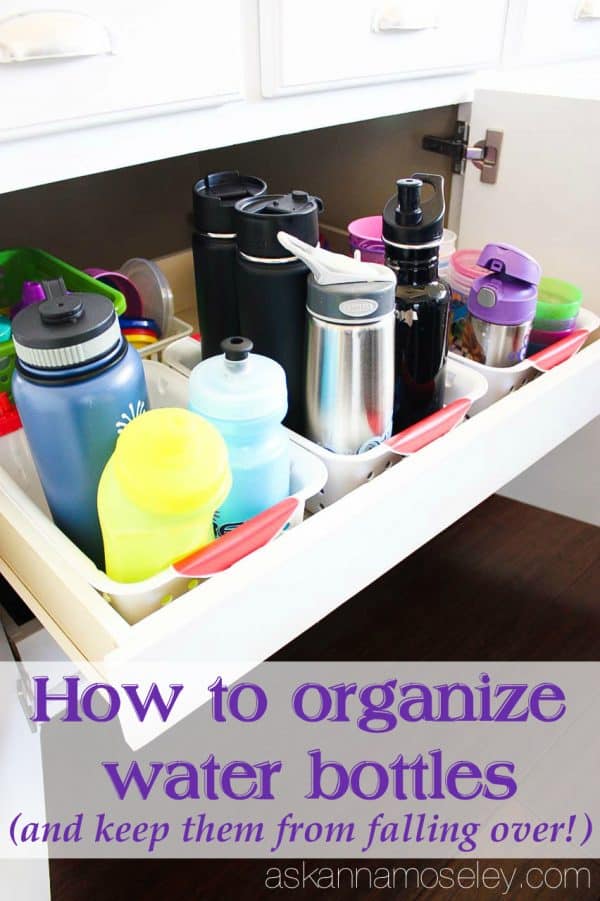 How to Organize Water Bottles - Ask Anna