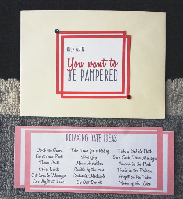 Open When Date Night Printable Kit Be Pampered
