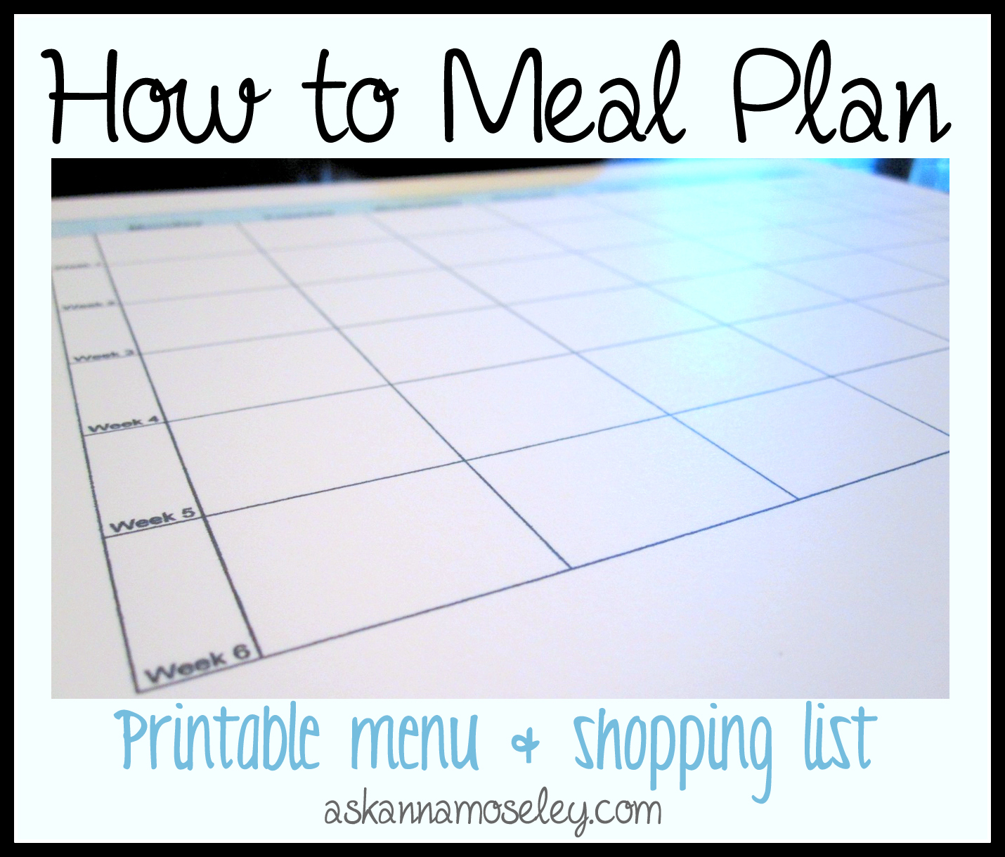 How to Meal Plan