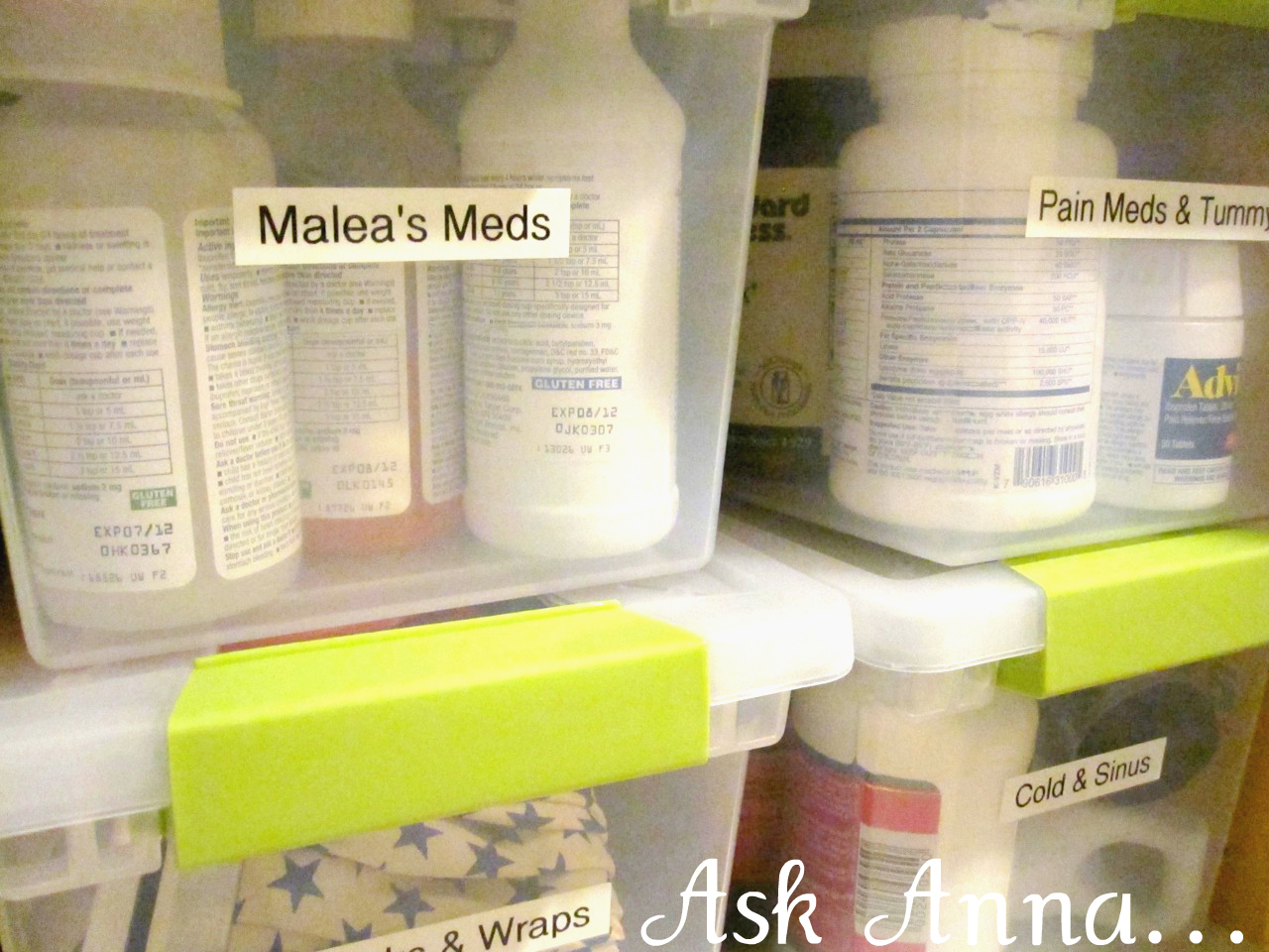 The Easiest way to Organize Medicine Bottles - Ask Anna