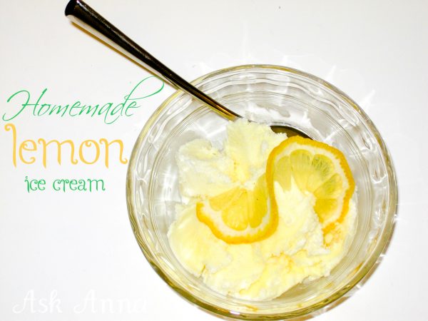 Homemade lemon ice cream - Ask Anna