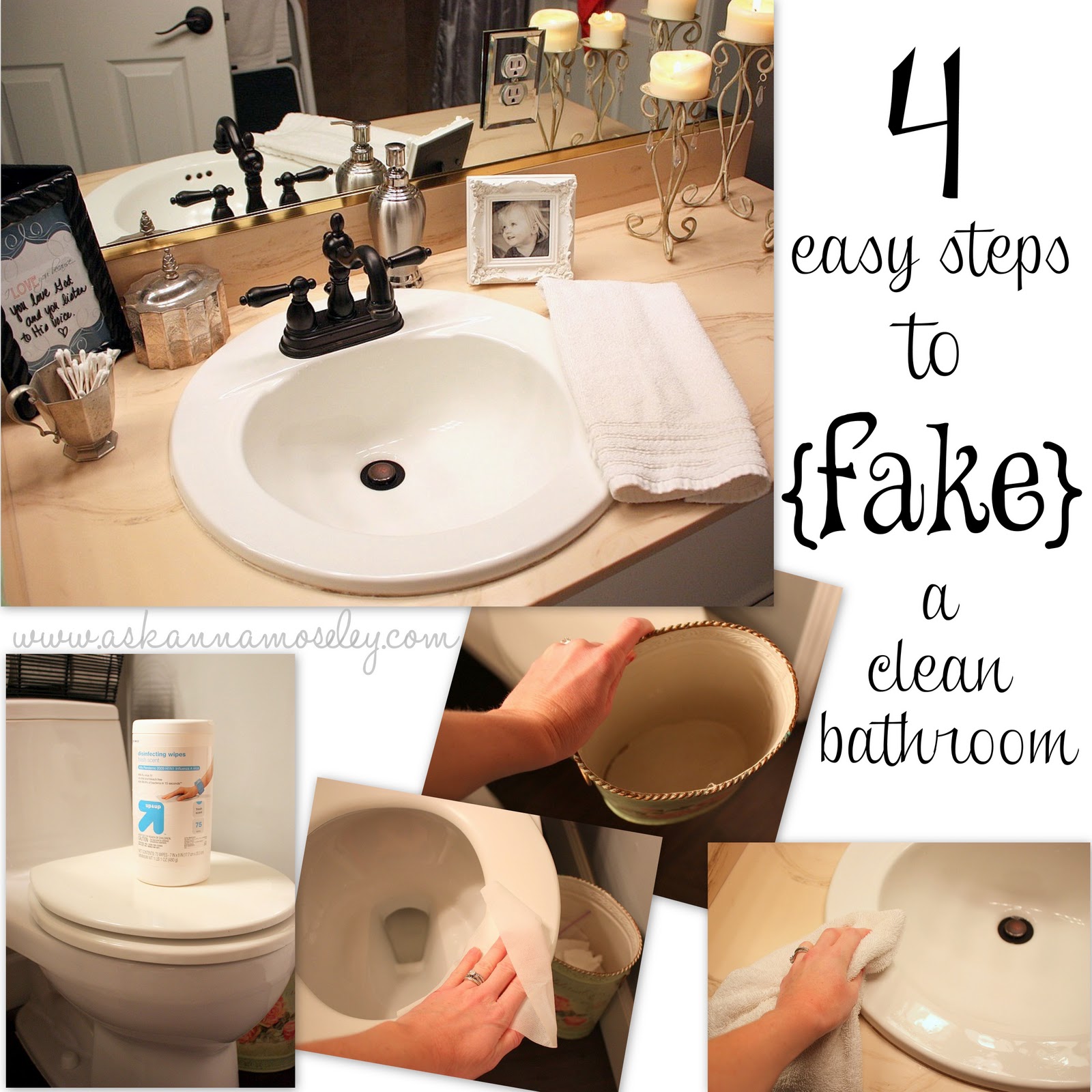 How to {fake} a Clean Bathroom (Quick Cleaning Tips)