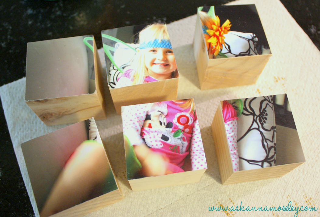 DIY picture blocks, these are fun to make and even more fun to play with once you're finished! They would make a great gift any time of year.