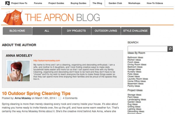 Home Depot Blog, March 2014