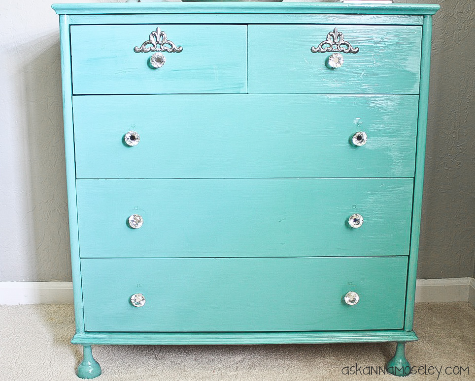 Teal Dresser Makeover