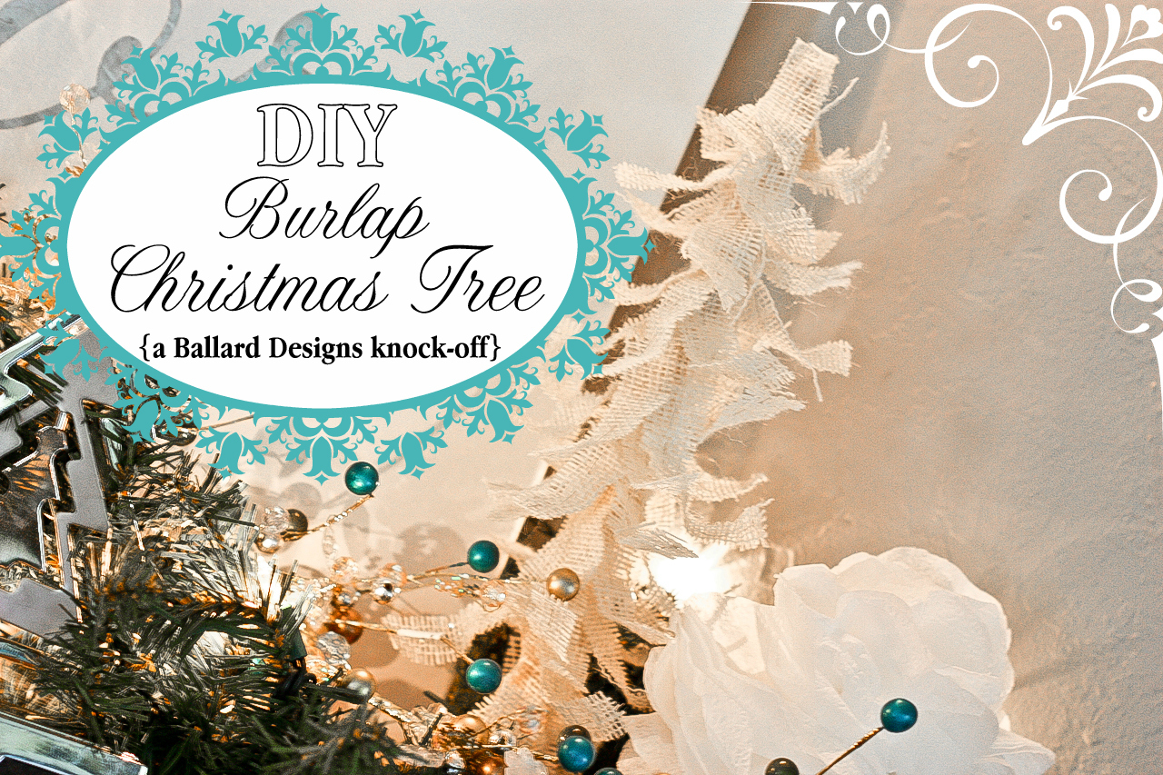 Burlap Christmas Tree Tutorial {Ballard Designs Knock-off}