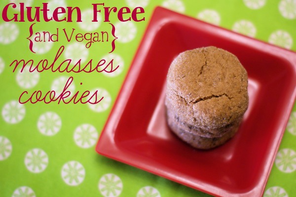 Gluten Free and Vegan Molasses Cookies