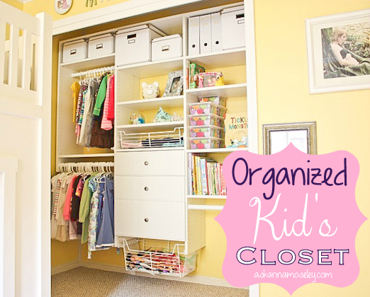 organize kids closet