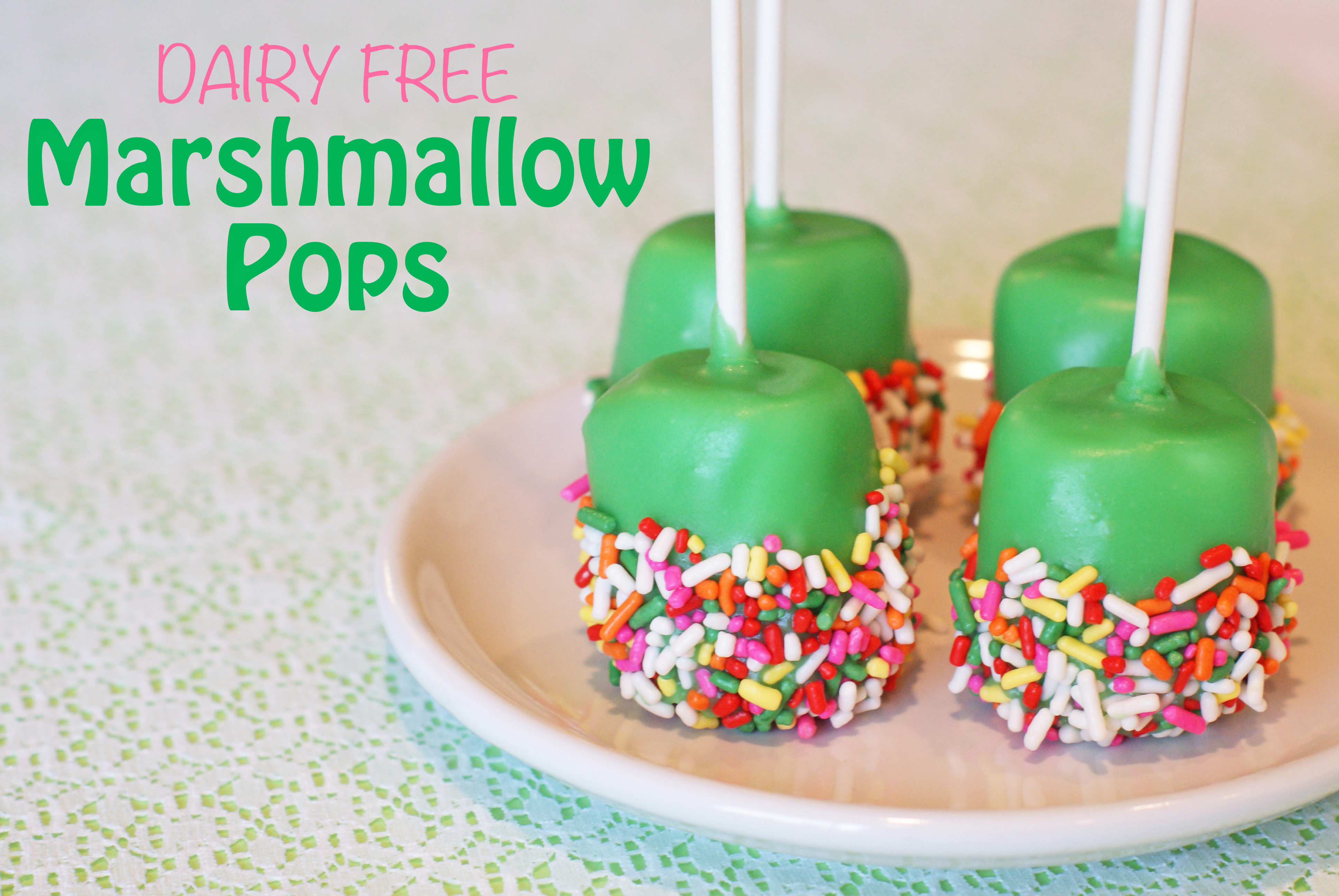 Dairy Free Marshmallow Pops