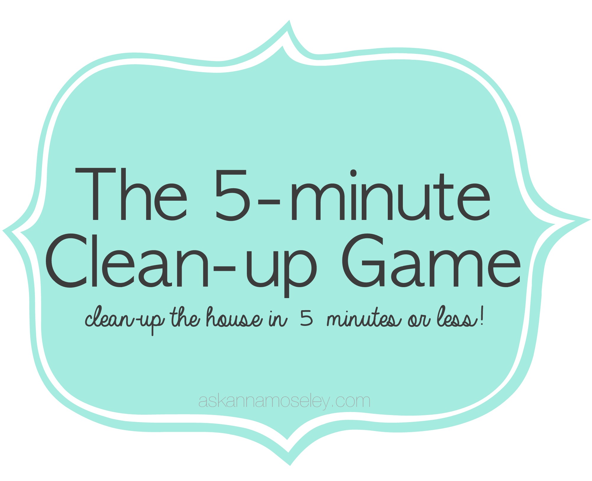 Clean up the House in 5 minutes or less!