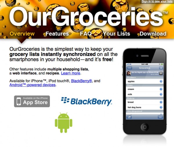 Our groceries app