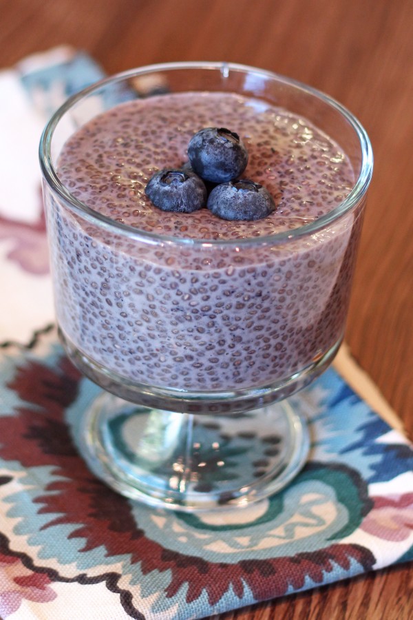 A Quick and Healthy Dessert: Dairy-free Blueberry Chia Seed Pudding