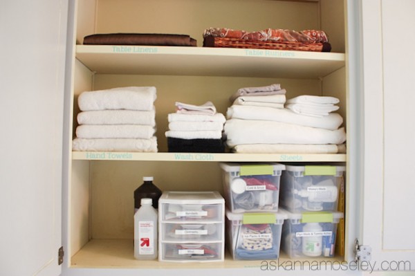 Linen closet organization - Ask Anna