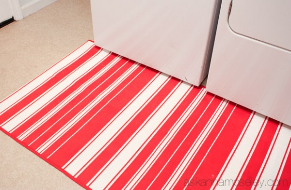 Red, White and Teal Laundry Room Makeover - Ask Anna