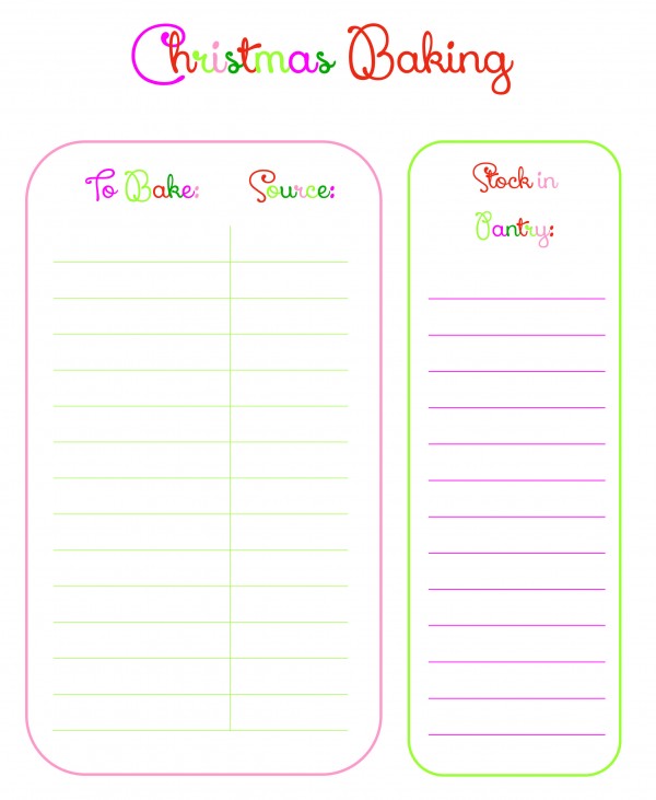 Get this FREE Baking checklist printable and 3 other printables to organize your Christmas season this year | Ask Anna