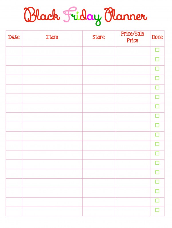 Get this FREE Black Friday Planner shopping printable and 3 other printables to organize your Christmas season this year | Ask Anna