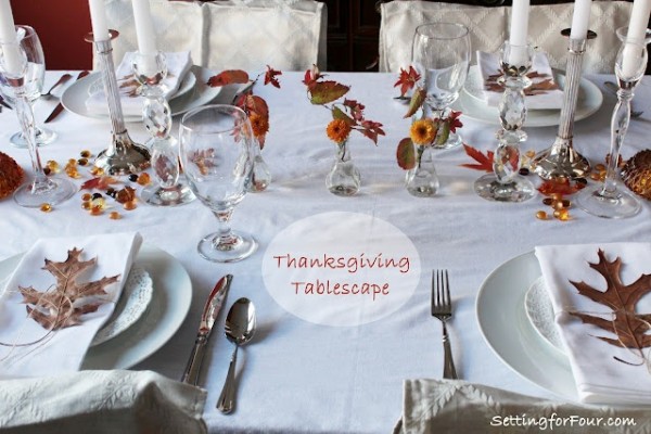 Fall leaves table setting