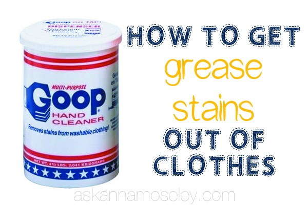 How to get grease stains out of clothes - Ask Anna