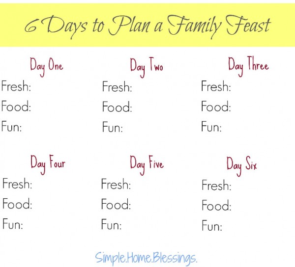 How to Plan a Feast in 6 days - Ask Anna