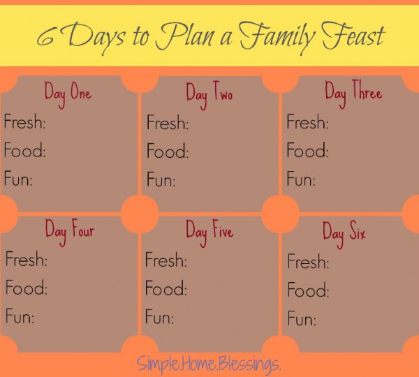 How to Plan a Feast in 6 days - Ask Anna