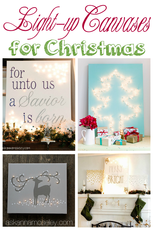 Light up Canvases {Round-up}