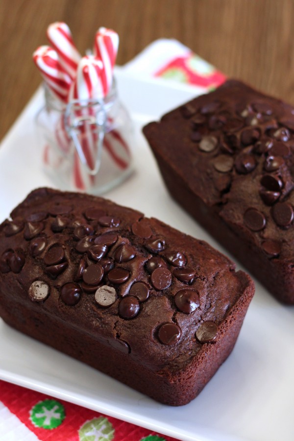 Gluten Free Vegan Mini Chocolate Peppermint Loaves - Ask Anna