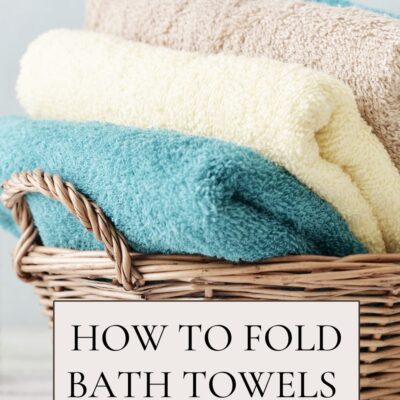 How to Fold Bath Towels for Organized Cupboards