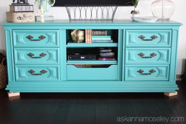 DIY dresser to TV console - Ask Anna