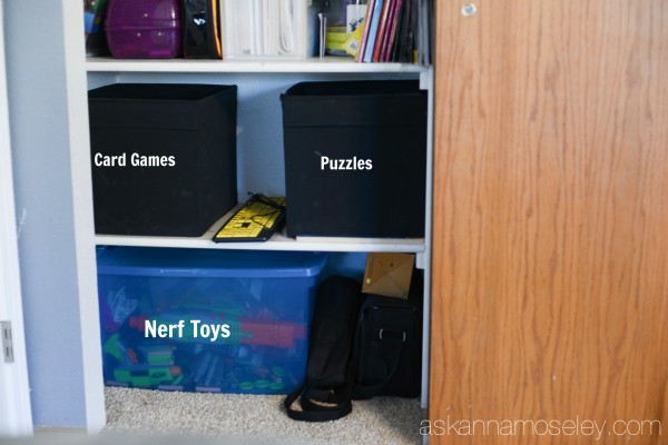 Game closet organization - Ask Anna