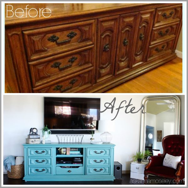 TV console makeover - Ask Anna