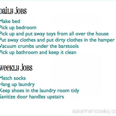 Chore Chart Ideas for Kids