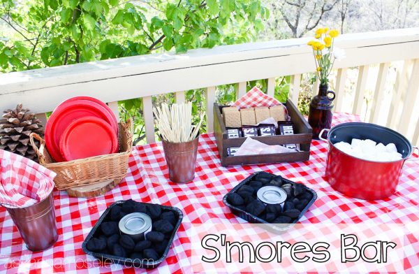 Camping themed party, s'mores bar  - Ask Anna