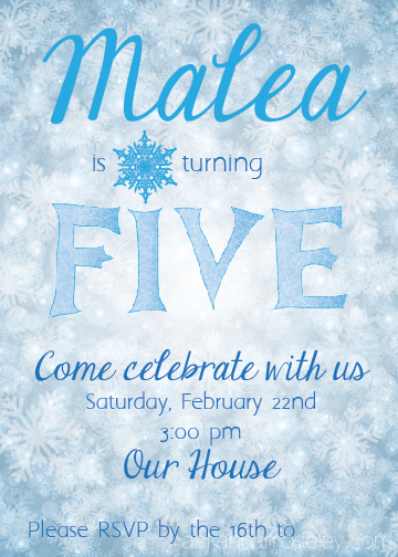 Frozen party invitation idea - Ask Anna