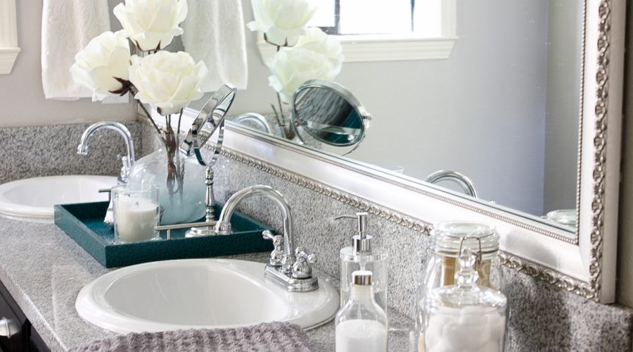 Bathroom mirror makeover with MirrorMate- Ask Anna