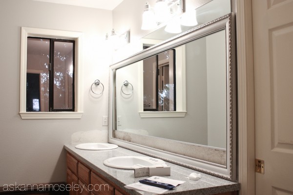 Bathroom mirror makeover with MirrorMate- Ask Anna