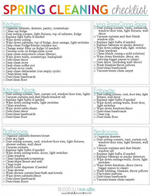 Spring Cleaning Checklist {free printable} - Ask Anna