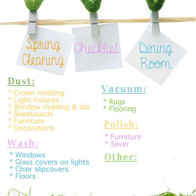 Spring Cleaning the Dining Room & Free Checklist