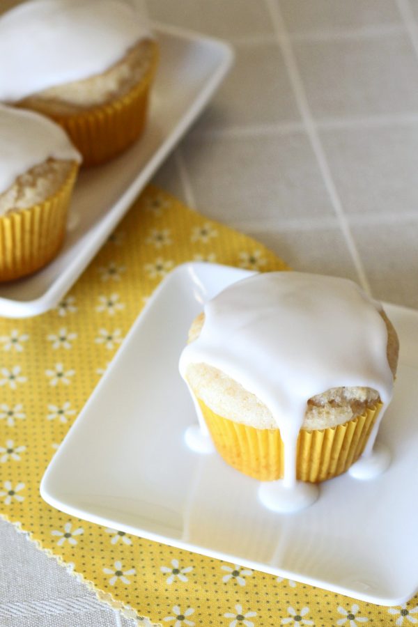 Gluten free glazed lemon muffins