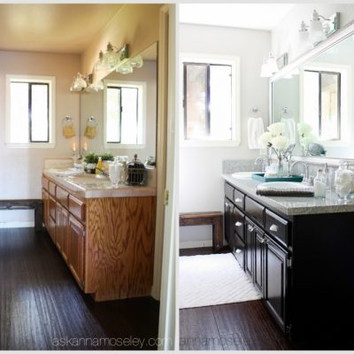 Guest Bathroom Makeover ~ From Pink to Fab