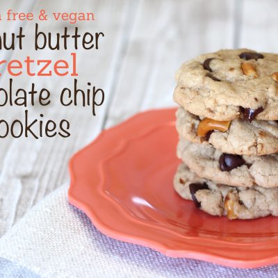 Peanut Butter Pretzel Chocolate Chip Cookies (Gluten Free & Vegan)