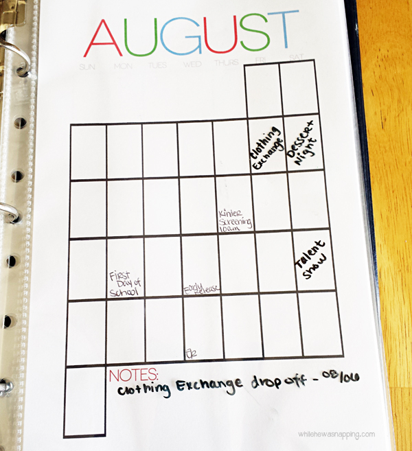 Printable Back to School Organizer Kit