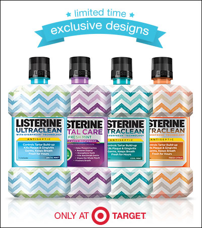 Listerine chevron patterned bottles