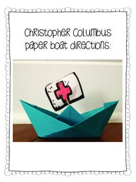 Columbus Day paper boat