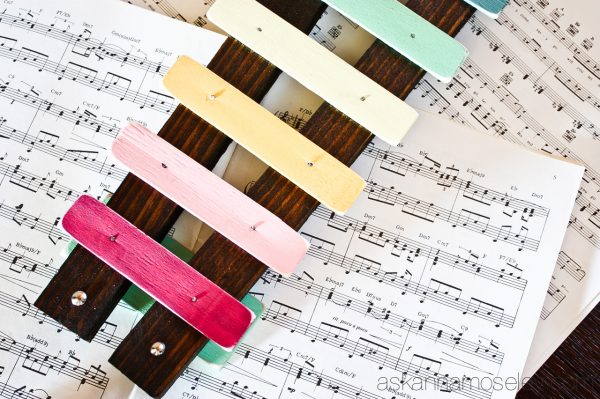 DIY Xylophone from paint sticks - Ask Anna