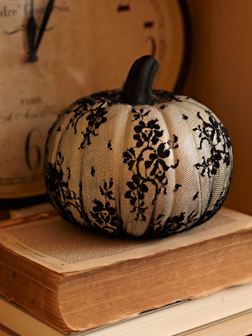 Lace wrapped pumpkin