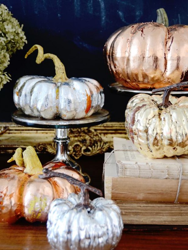 Metallic pumpkins