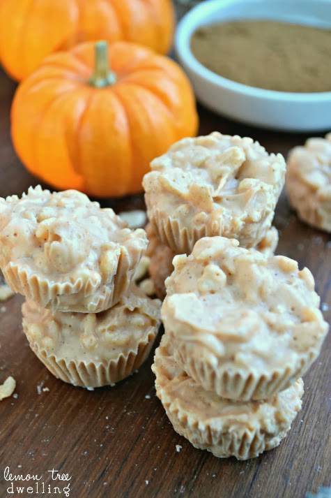 Pumpkin Spice Krispie Cups