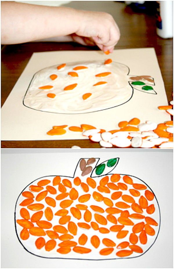 Pumpkin seed art