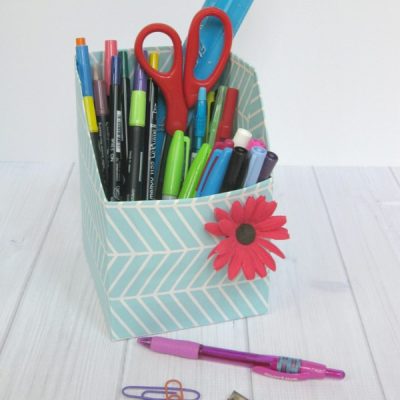 Upcycled DIY Desk Organizer