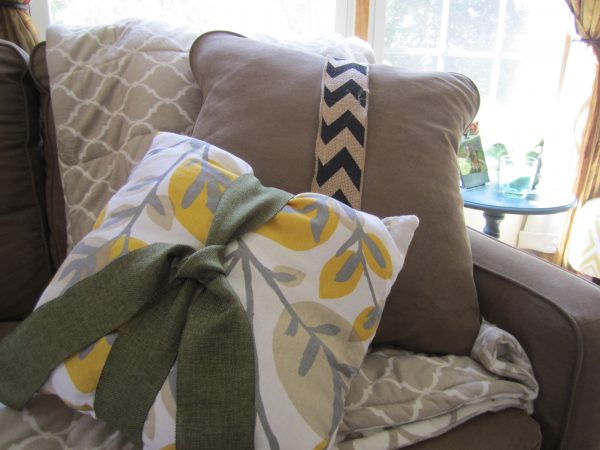 Bow tied pillows